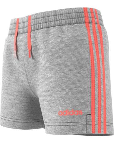 ADIDAS ESSENTIALS 3-STRIPES SHORTS GREY ORANGE