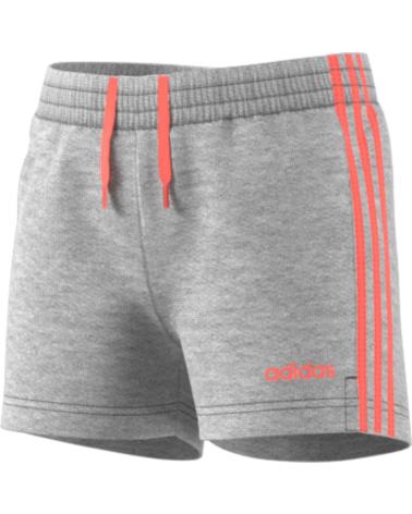 ADIDAS ESSENTIALS 3-STRIPES SHORTS GREY ORANGE