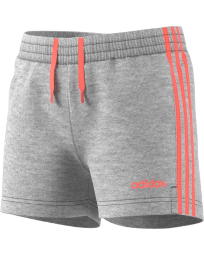 ADIDAS ESSENTIALS 3-STRIPES SHORTS GREY ORANGE
