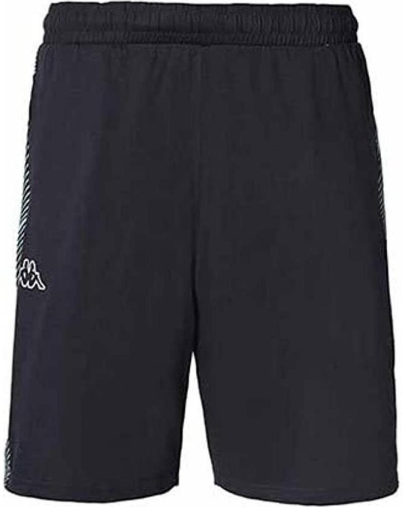 KAPPA EVEIG GRAPHIK BLACK SPORT SHORTS FOR MEN NEGRO