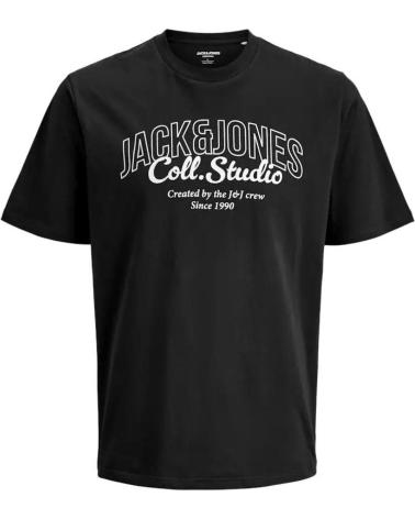 JACK & JONES JJMAKOTO BLACK MULTICOLOR T-SHIRT MULTICOLOR