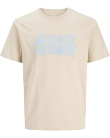 JACK & JONES T-SHIRT MOONBEAM MIT PASTELLBLAUEM LOGO MULTICOLOR