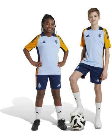 PANTALONCINI ALLENAMENTO ADIDAS REAL MADRID 2024-25 BAMBINO BLU AZUL