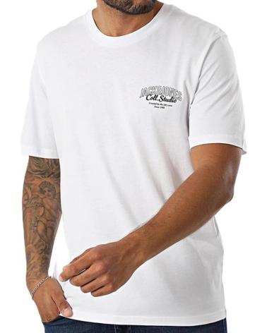 JACK & JONES MAKOTO SMALL PRINT T-SHIRT WHITE BLANCO