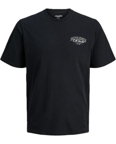 JACK & JONES MAKOTO SMALL PRINT T-SHIRT BLACK NEGRO