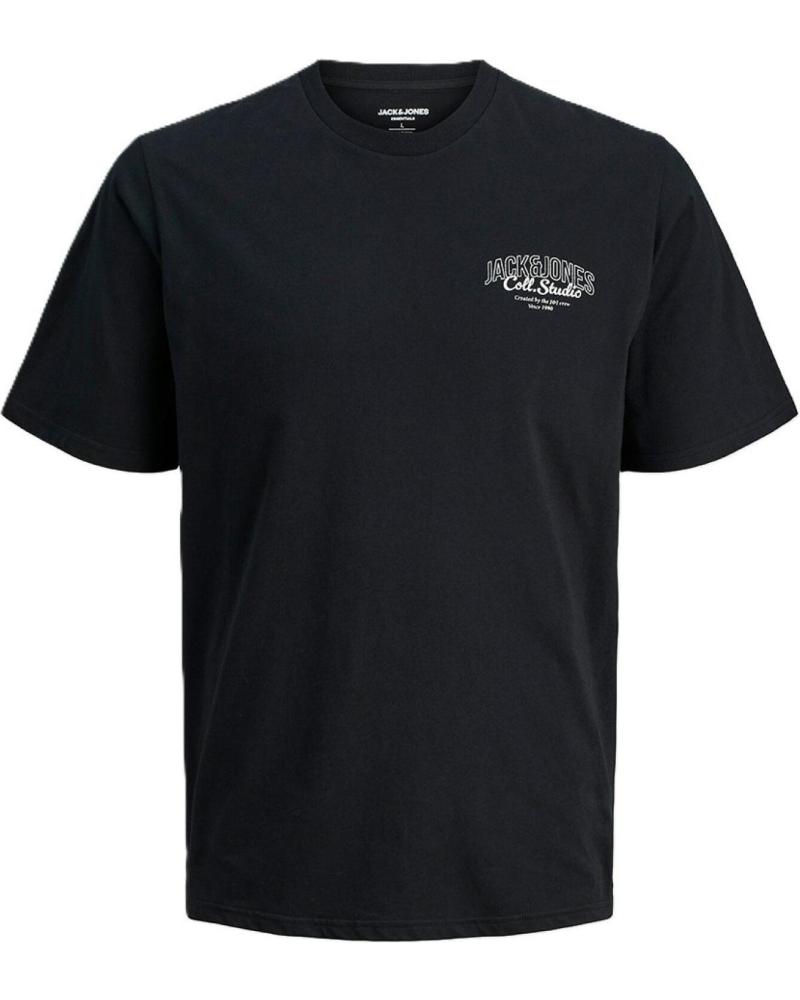 JACK & JONES MAKOTO SMALL PRINT T-SHIRT BLACK NEGRO