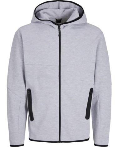 JACK & JONES CAMISOLA COM CAPUZ FUSION SWEAT ZIP HOOD CINZENTO CLARO GRIS