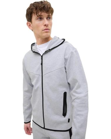 JACK & JONES FUSION SWEAT ZIP HOOD KAPUZENPULLOVER HELLGRAU GRIS