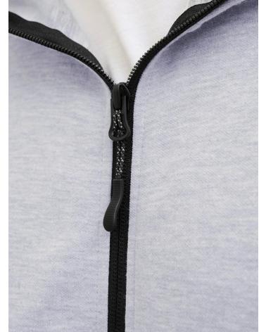 JACK & JONES FUSION SWEAT ZIP HOOD KAPUZENPULLOVER HELLGRAU GRIS