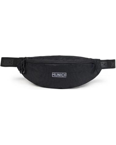 MUNICH MITTELGROSSE SCHWARZE GÜRTELTASCHE MIT REISSVERSCHLUSS NEGRO