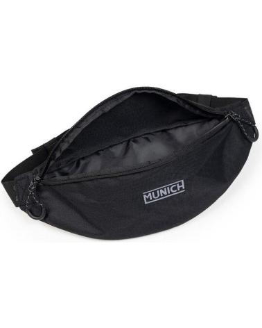 MUNICH MITTELGROSSE SCHWARZE GÜRTELTASCHE MIT REISSVERSCHLUSS NEGRO