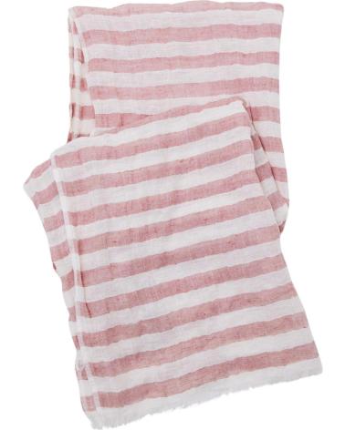 FOULARD YERSE IN COTONE A RIGHE ROSSE - ACCESSORIO LEGGERO ROJO