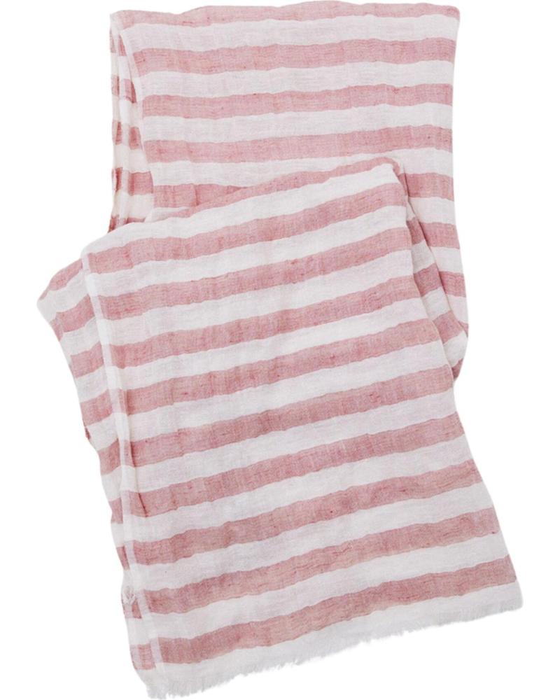 FOULARD YERSE IN COTONE A RIGHE ROSSE - ACCESSORIO LEGGERO ROJO