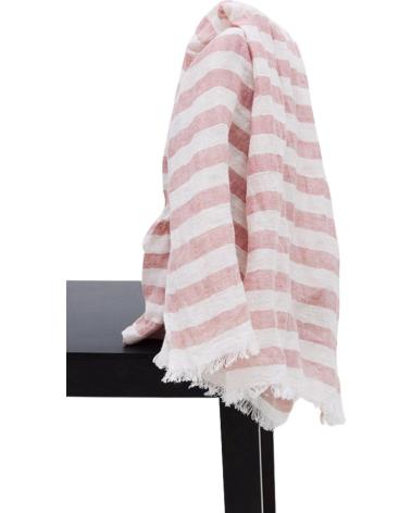 FOULARD YERSE IN COTONE A RIGHE ROSSE - ACCESSORIO LEGGERO ROJO