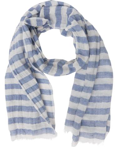 FOULARD YERSE IN COTONE A RIGHE BLU - ACCESSORIO LEGGERO AZUL