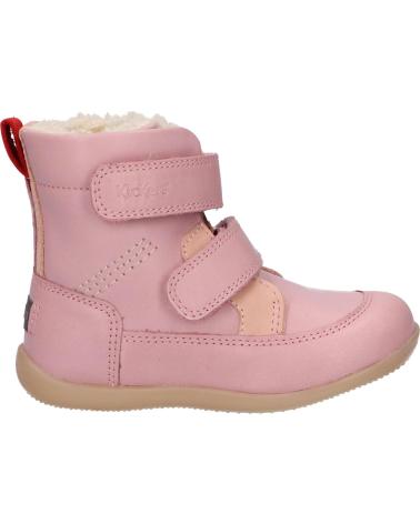 Stivali per Bambina KICKERS 909770-10 BAMAKRATCH CUIR 13 ROSE