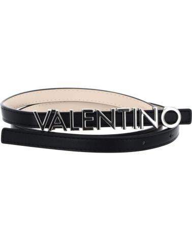 CINTURA IN PELLE VALENTINO VCS6W555 NERA CON LOGO METALLICO NEGRO