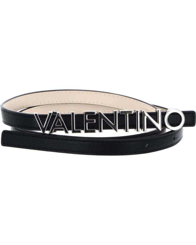CINTURA IN PELLE VALENTINO VCS6W555 NERA CON LOGO METALLICO NEGRO