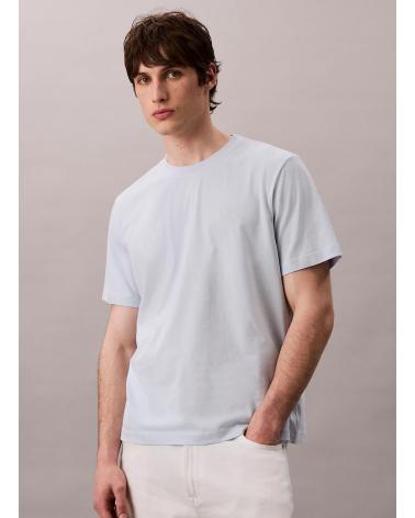 CALVIN KLEIN MONOGRAM EASY TEE T-SHIRT HELLBLAU KURZARM CELESTE