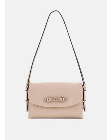 BOLSO BANDOLERA CON SOLAPA GUESS LEFIA TAUPE TAUPE