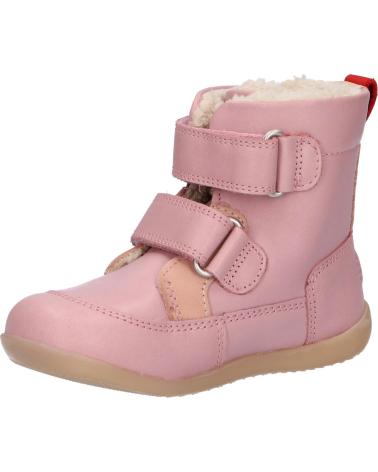 Stivali per Bambina KICKERS 909770-10 BAMAKRATCH CUIR 13 ROSE