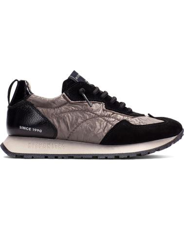 HISPANITAS SNEAKERS HI254209 VELOUR BLACK/TAUPE BLACKTOPOBOLEROC002