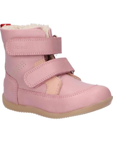 Stivali per Bambina KICKERS 909770-10 BAMAKRATCH CUIR 13 ROSE