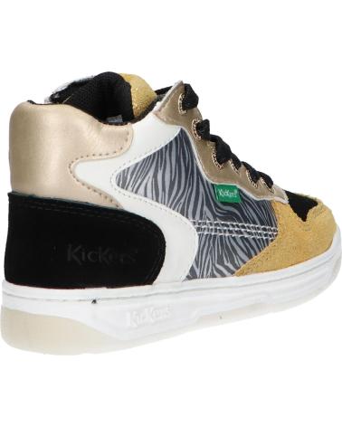 Scarpe sport per Bambina KICKERS 910880-30 KICKLAX PU 73 JAUNE NOIR ZEBR