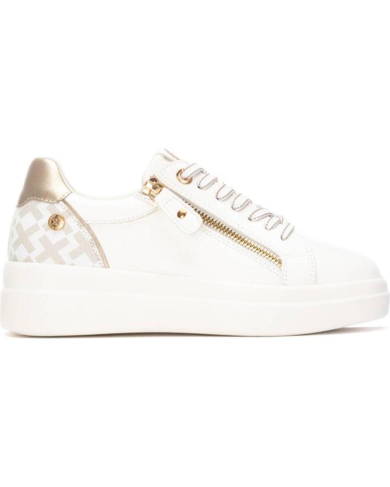 XTI 144233 WHITE SNEAKERS WITH ZIPPER AND MONOGRAM BLANCO