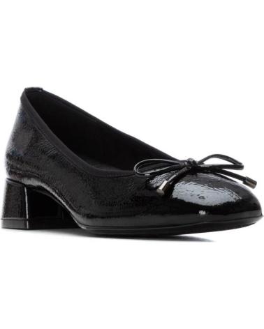 XTI 144242 BLACK COURT SHOES WITH BOW AND BLOCK HEEL NEGRO
