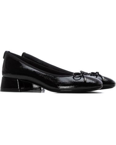 XTI 144242 BLACK COURT SHOES WITH BOW AND BLOCK HEEL NEGRO