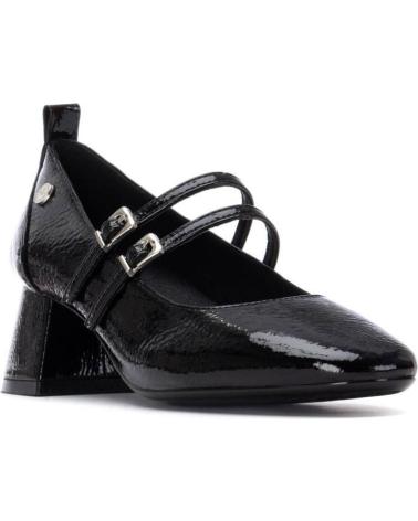 XTI 144255 BLACK MARY JANES WITH DOUBLE STRAP AND SQUARE HEEL NEGRO