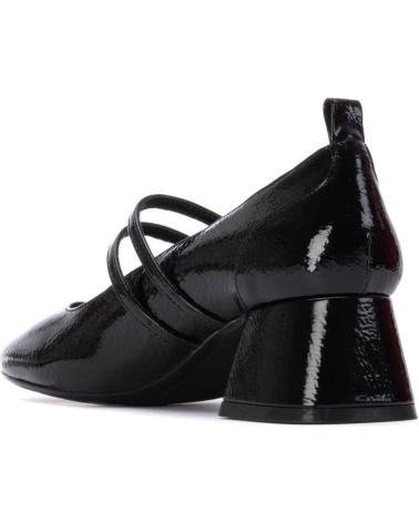 XTI 144255 BLACK MARY JANES WITH DOUBLE STRAP AND SQUARE HEEL NEGRO