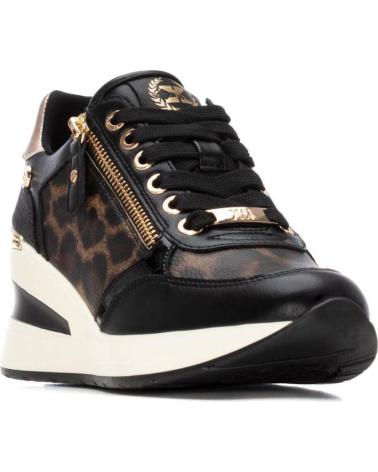 SCARPE XTI 144378 NERO LEOPARDO CON CERNIERA DECORATIVA NEGRO