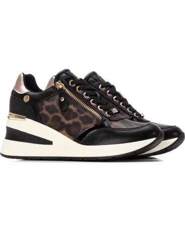 SCARPE XTI 144378 NERO LEOPARDO CON CERNIERA DECORATIVA NEGRO
