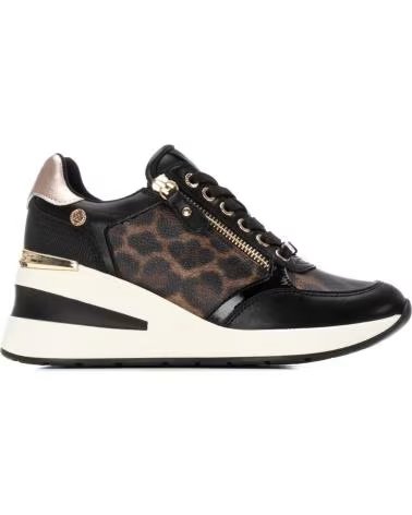 XTI CHAUSSURE FEMME 144378 LÉOPARD COMPENSÉE INTERNE NEGRO