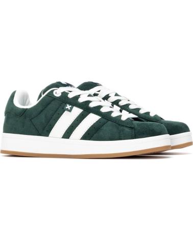XTI 144545 FREIZEITSCHUHE GRÜN MIT WEISSEN SEITENSTREIFEN VERDE