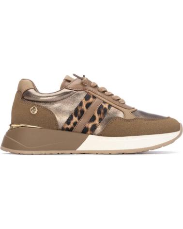 XTI SNEAKER 144672 TAUPE MIT LEOPARDENMUSTER TAUPE