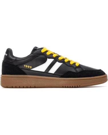 Startseite-TEDDY-SMITH-TEDDY SMITH 120309 SCHWARZE SNEAKER MIT GELBEN SCHNÜRSENKELN - RETRO URBANER STIL-NEGRO