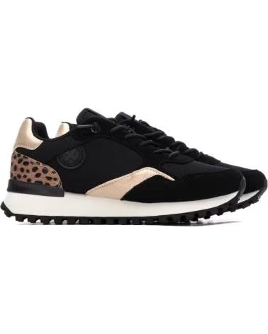 XTI 144161 SNEAKER IN SCHWARZ MIT ANIMAL-PRINT-DETAIL NEGRO