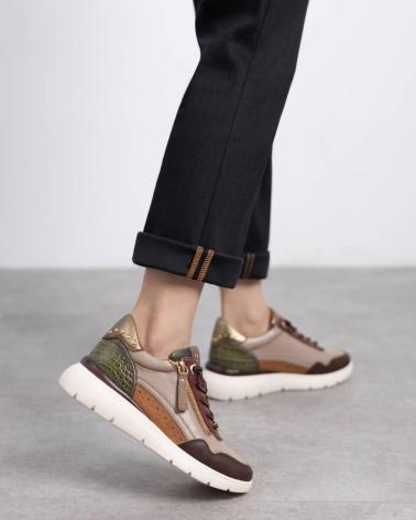 Home-CARMELA-CARMELA 162430 BURGUNDY CASUAL SNEAKERS WITH MULTITONE DETAILS-BURDEOS