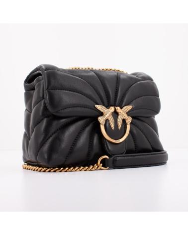 BORSA A TRACOLLA PINKO LOVE MINI PUFF NERA CON CHIUSURA LOVE BIRDS Z99Q Z99Q