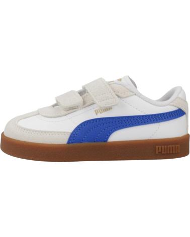 SNEAKERS PUMA 169252 BIANCHE CON STRISCIA BLU E SUOLA CARAMELLO WHITE
