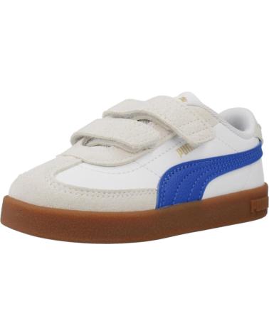 SNEAKERS PUMA 169252 BIANCHE CON STRISCIA BLU E SUOLA CARAMELLO WHITE