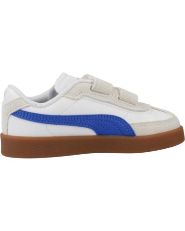 SNEAKERS PUMA 169252 BIANCHE CON STRISCIA BLU E SUOLA CARAMELLO WHITE