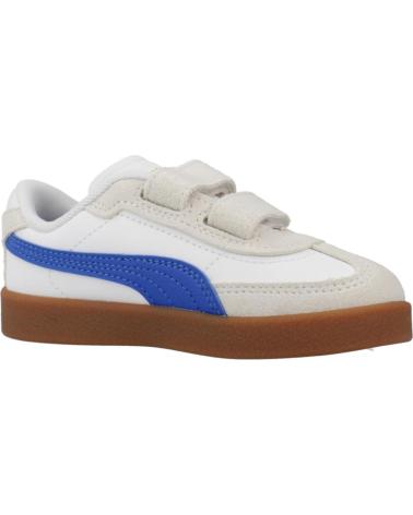 SNEAKERS PUMA 169252 BIANCHE CON STRISCIA BLU E SUOLA CARAMELLO WHITE