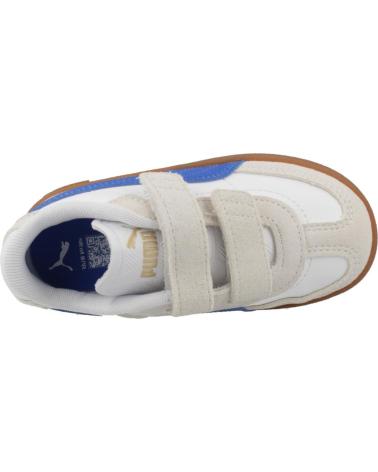 SNEAKERS PUMA 169252 BIANCHE CON STRISCIA BLU E SUOLA CARAMELLO WHITE