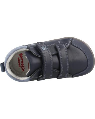 GARVALIN 251309G: SCARPE BLU OCEANO CON ORSETTO E DOPPIO VELCRO OCEAN