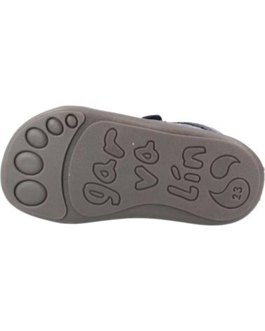 GARVALIN 251309G: SCARPE BLU OCEANO CON ORSETTO E DOPPIO VELCRO OCEAN