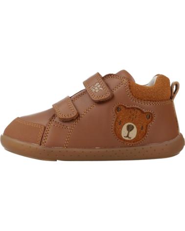 GARVALIN 251309G: SCARPE MARRONE SABBIA CON ORSETTO E DOPPIO VELCRO ARENA